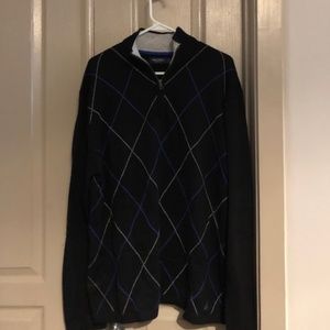 Nautica Black, Blue and White Sweater